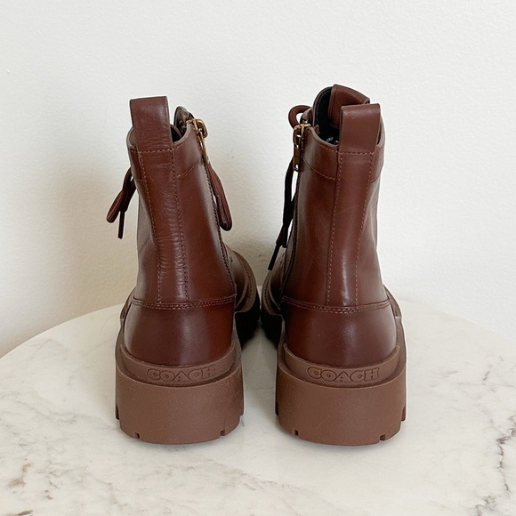 NEW Coach Men’s Citysole Leather Boots Brown Size 8 D main image 9
